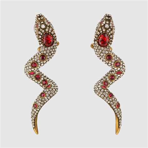 snake earrings gucci|gucci gold earrings for women.